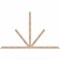 Ekena Millwork Saratoga Smooth Timber Gable Bracket, Douglas Fir, 96"W x 60"H x 1 1/2"D x 3 1/2"F, 15/12 Pitch GBW096X60X0204SAR00SDF - alternate 1
